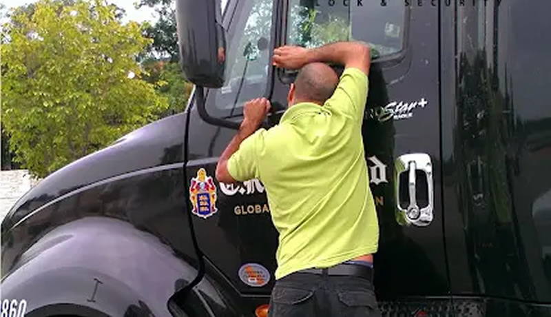 how to unlock a truck safely